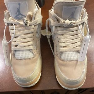 Womens jordan 4 sail off white size 8